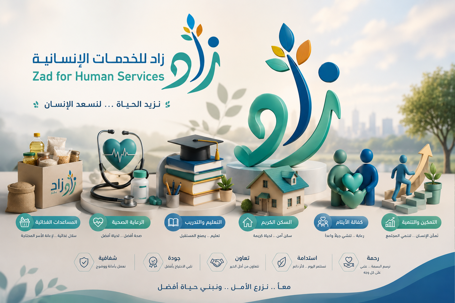 خدمات وبرامج إنسانية متنوعة